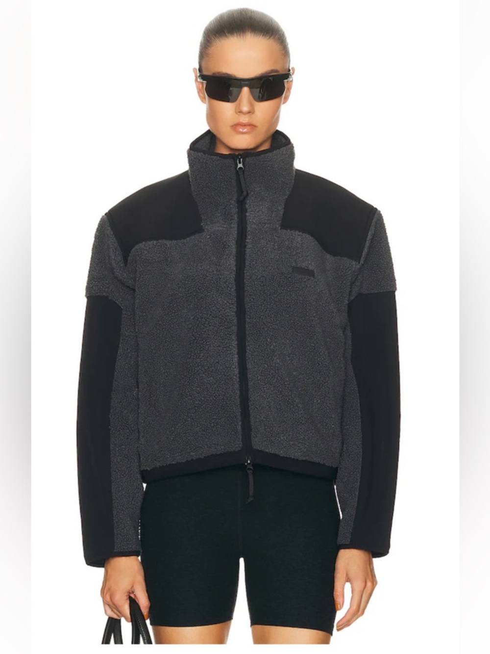 SKIMS NWT Teddy Boxy Zip Up Jacket Ash size XXSmall